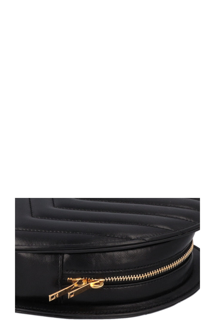 SAINT LAURENT Small Heart Matelasse Bag Black