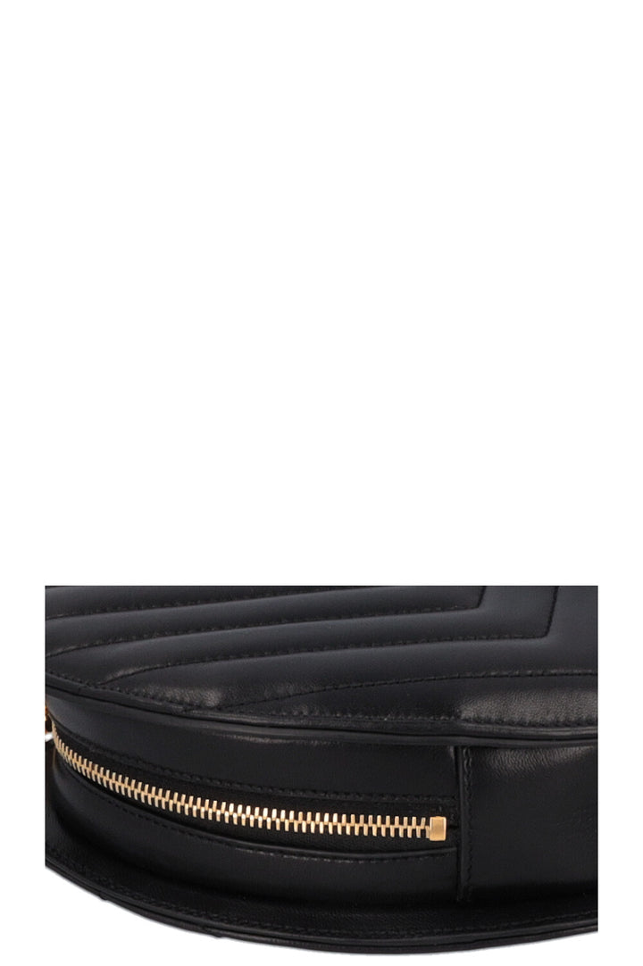 SAINT LAURENT Small Heart Matelasse Bag Black