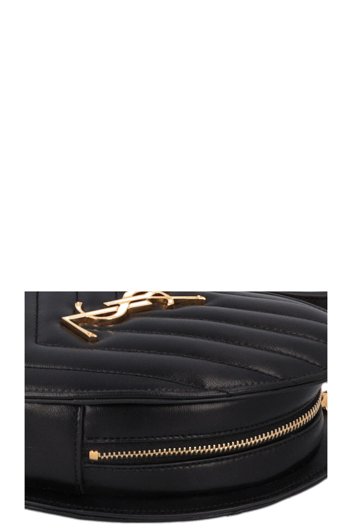 SAINT LAURENT Small Heart Matelasse Bag Black
