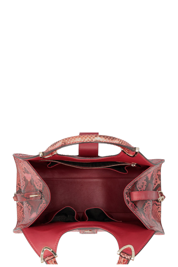 GUCCI Stirrup Hobo Shoulder Bag Python Burgundy