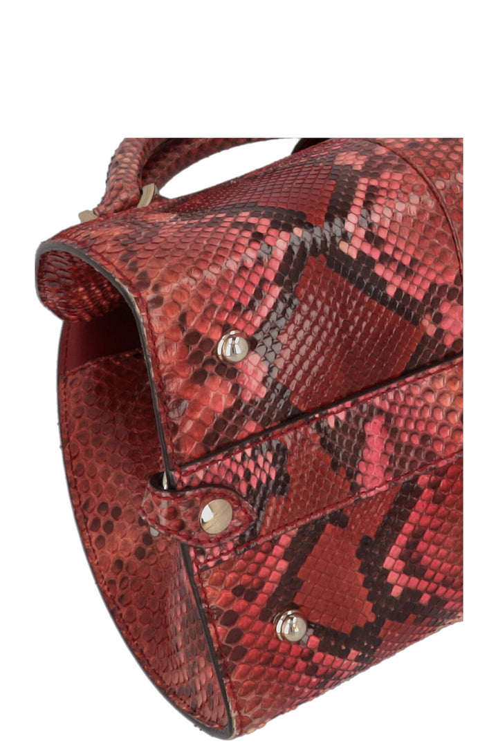 GUCCI Stirrup Hobo Shoulder Bag Python Burgundy