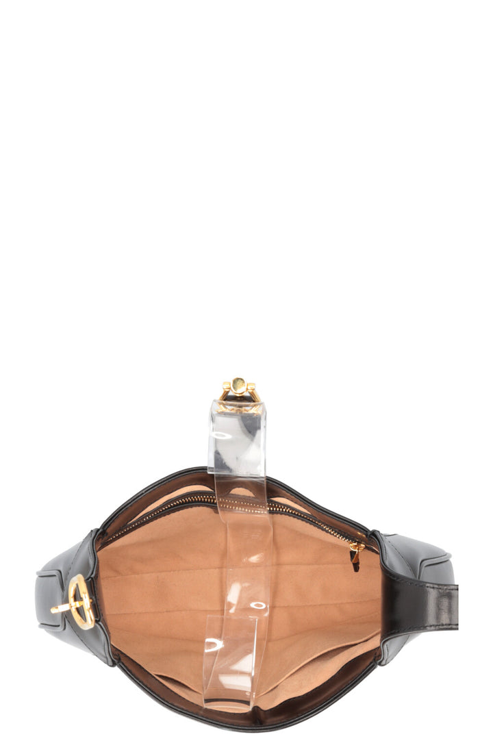 GUCCI Small Jackie Shoulder Bag Leather Black