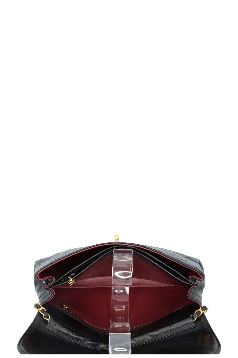 CHANEL Vintage Single Flap Bag Leather Black