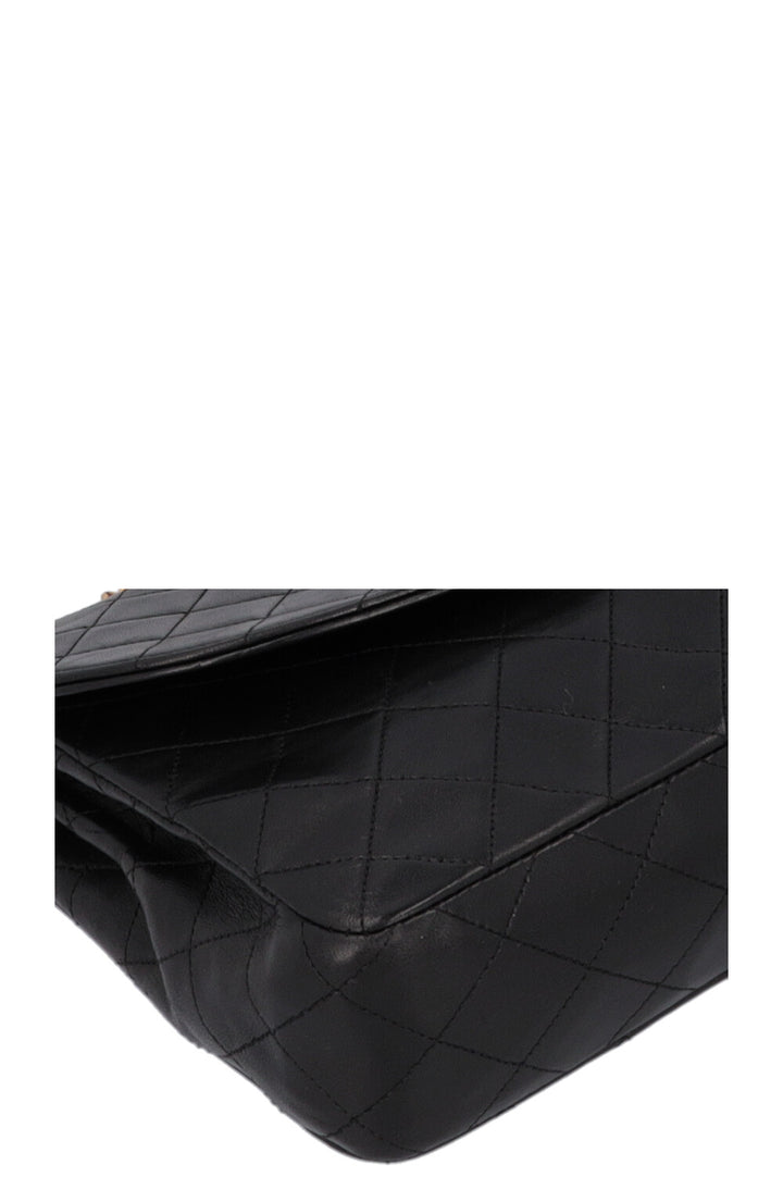 CHANEL Vintage Single Flap Bag Leather Black