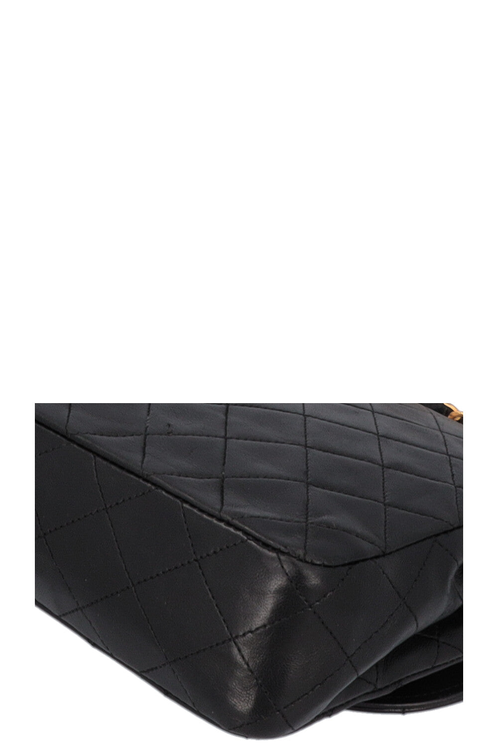 CHANEL Vintage Single Flap Bag Leather Black