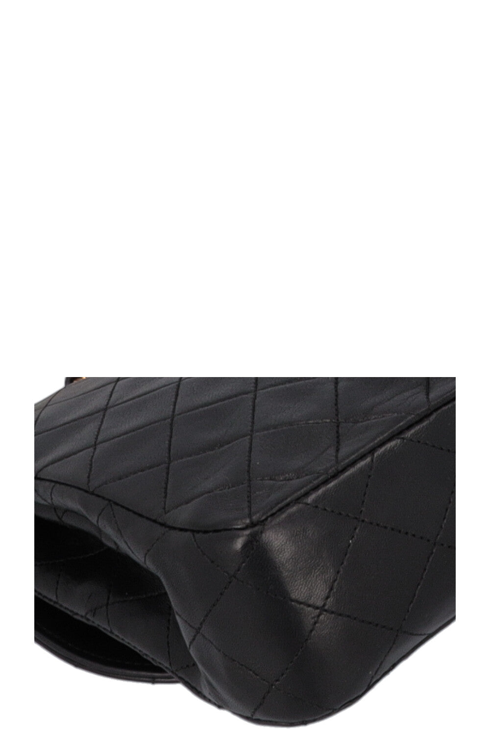 CHANEL Vintage Single Flap Bag Leather Black