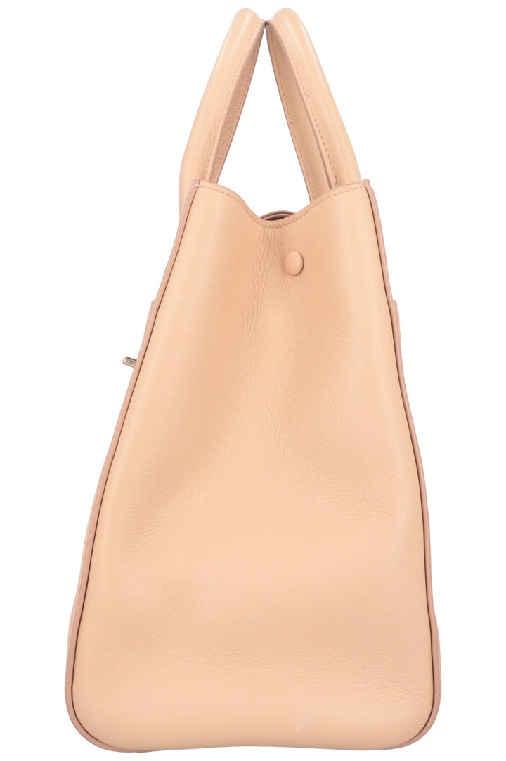 CHANEL Neo Executive Handbag Beige Calfskin
