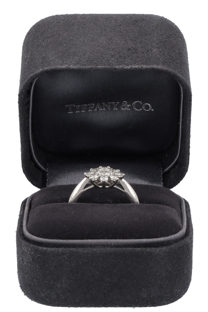 TIFFANY&CO. Flower Ring Diamonds Platin
