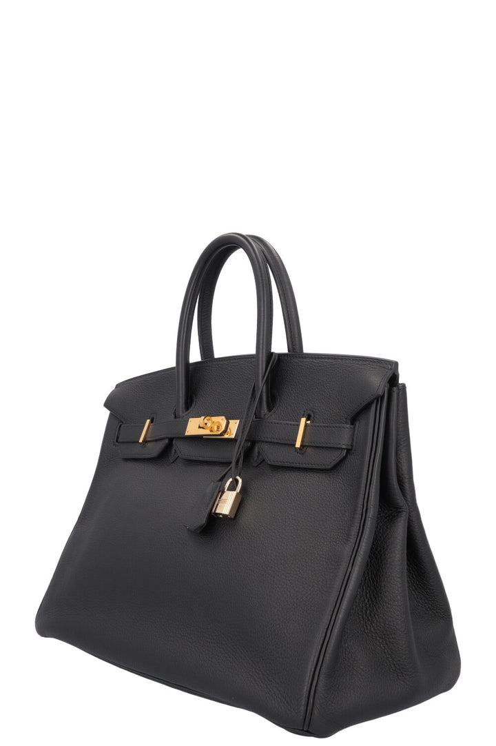 HERMÈS Birkin 35 Clemence Black Gold