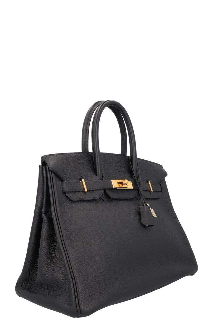HERMÈS Birkin 35 Clemence Black Gold