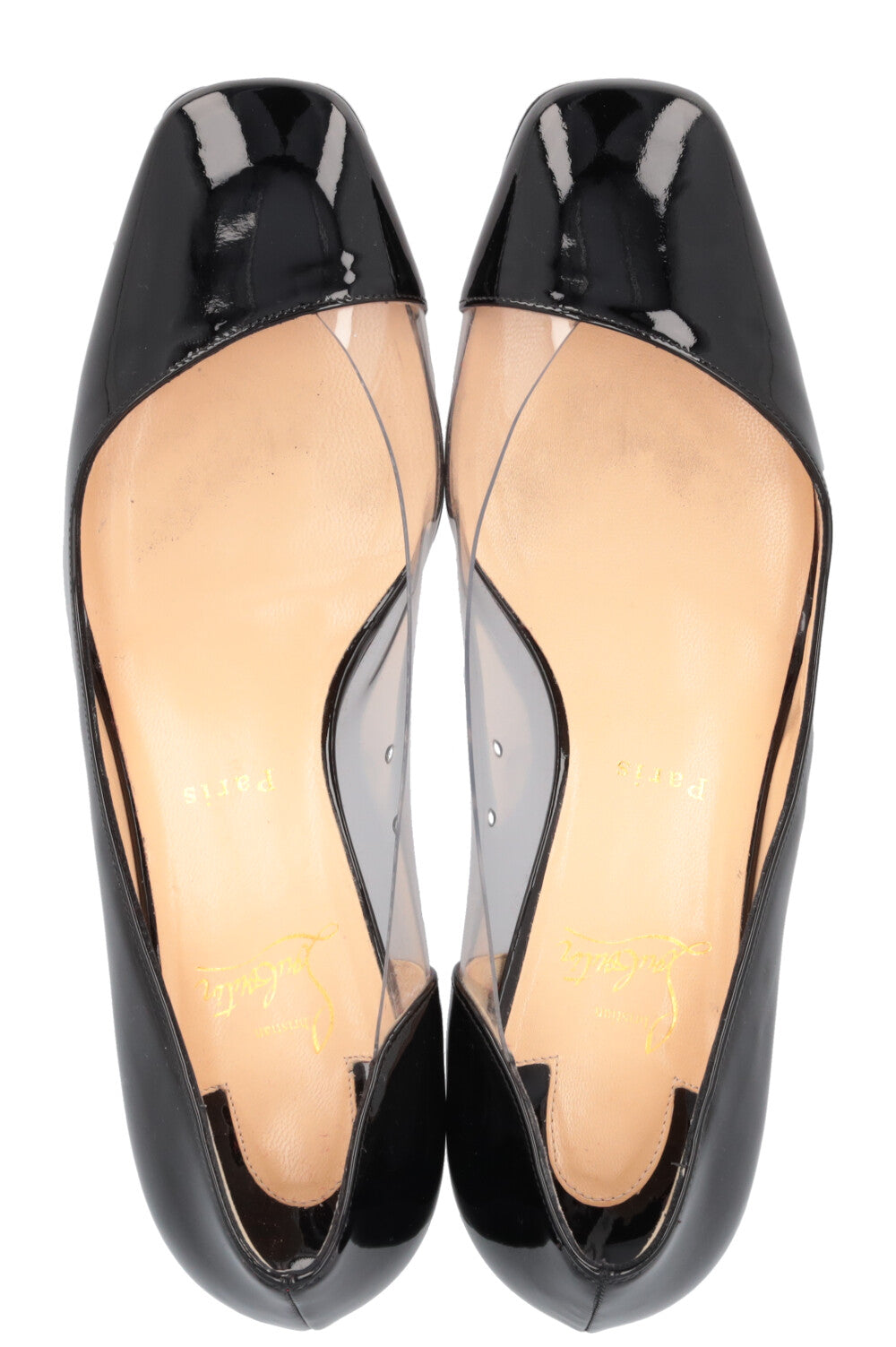 CHRISTIAN LOUBOUTIN Heels Patent Transparent Black
