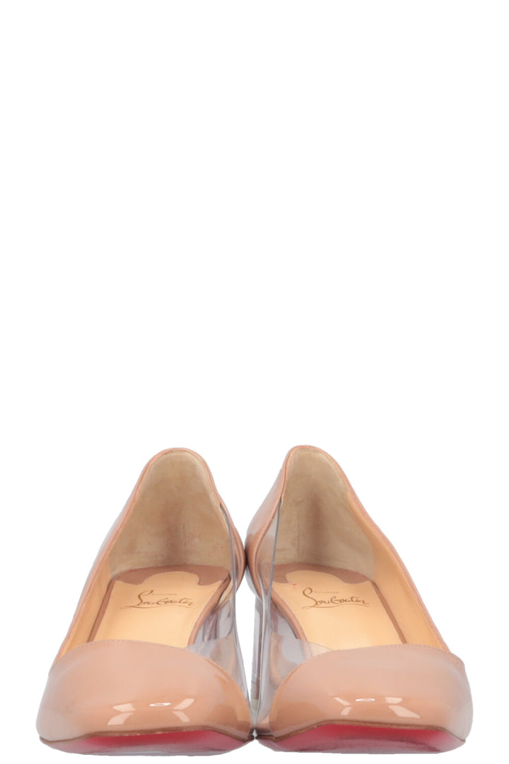 CHRISTIAN LOUBOUTIN Heels Patent Transparent Beige