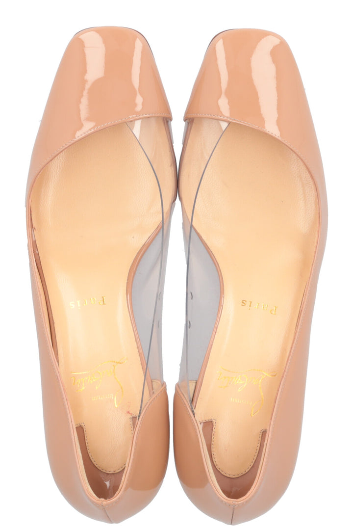 CHRISTIAN LOUBOUTIN Heels Patent Transparent Beige