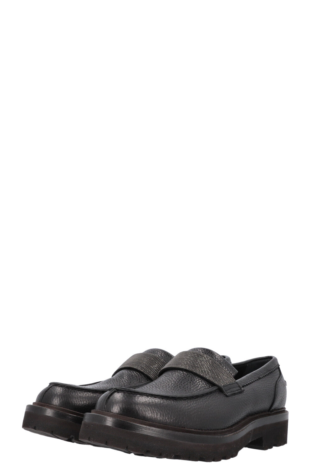 BRUNELLO CUCINELLI Monilli Penny Loafers Black