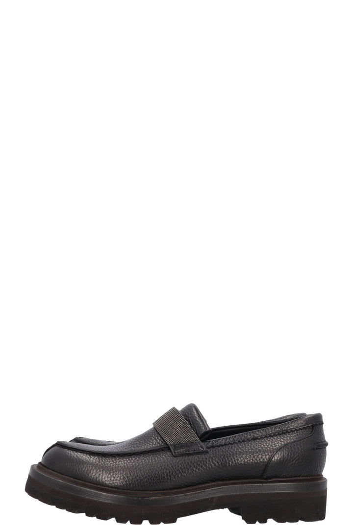 BRUNELLO CUCINELLI Monilli Penny Loafers Black
