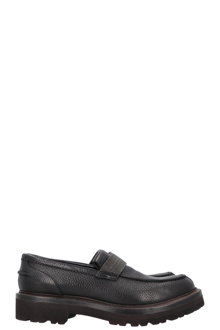BRUNELLO CUCINELLI Monilli Penny Loafers Black