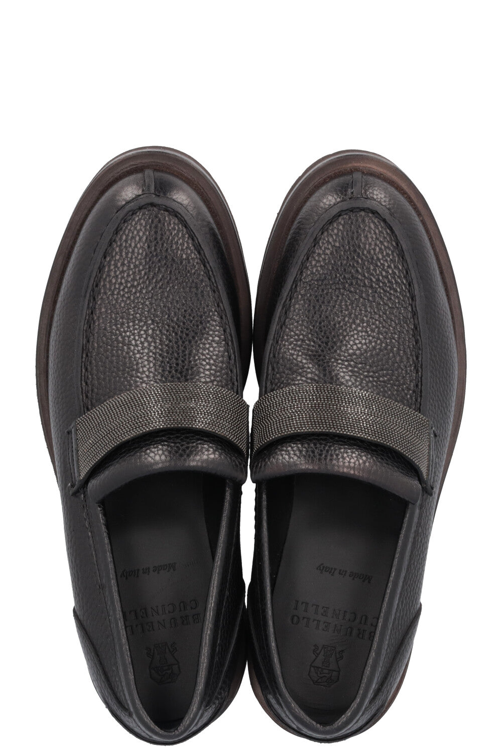 BRUNELLO CUCINELLI Monilli Penny Loafers Black