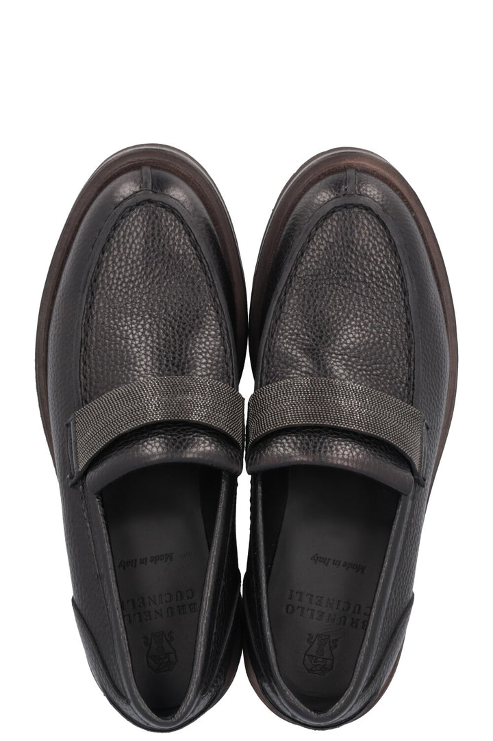 BRUNELLO CUCINELLI Monilli Penny Loafers Black