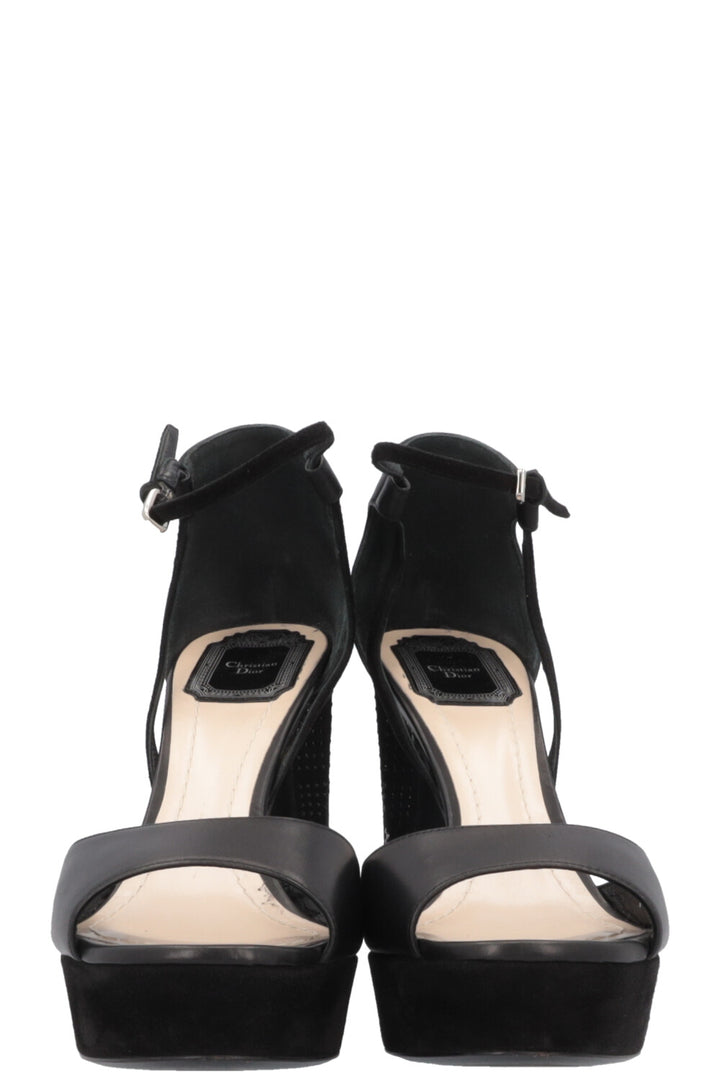 CHRISTIAN DIOR Studded Plateau Heels Black