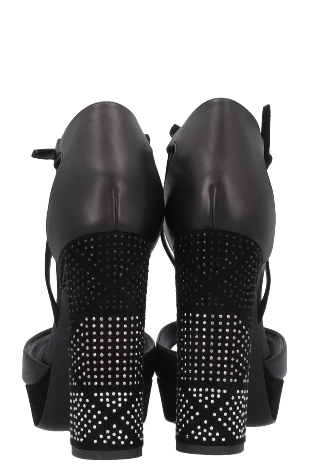 CHRISTIAN DIOR Studded Plateau Heels Black