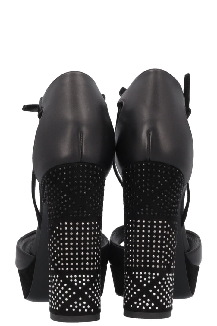 CHRISTIAN DIOR Studded Plateau Heels Black
