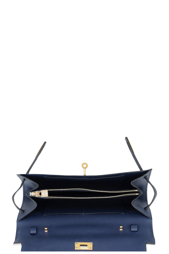 HERMÈS Kelly To Go Epsom Bleu Saphir