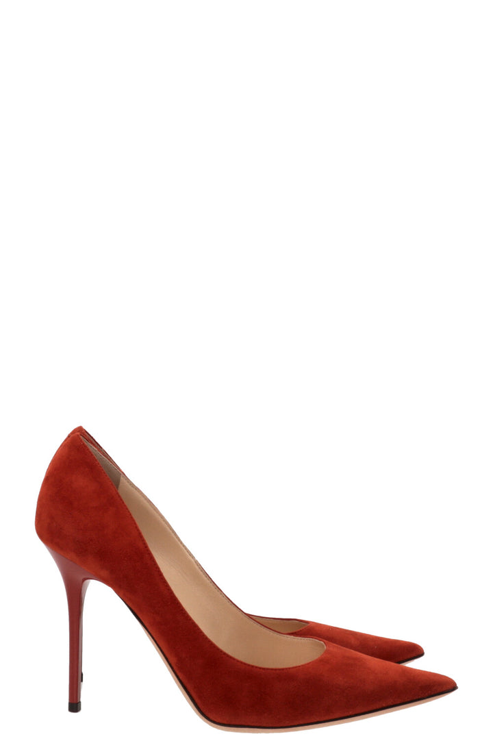 JIMMY CHOO Agnes Heels Suede Orange