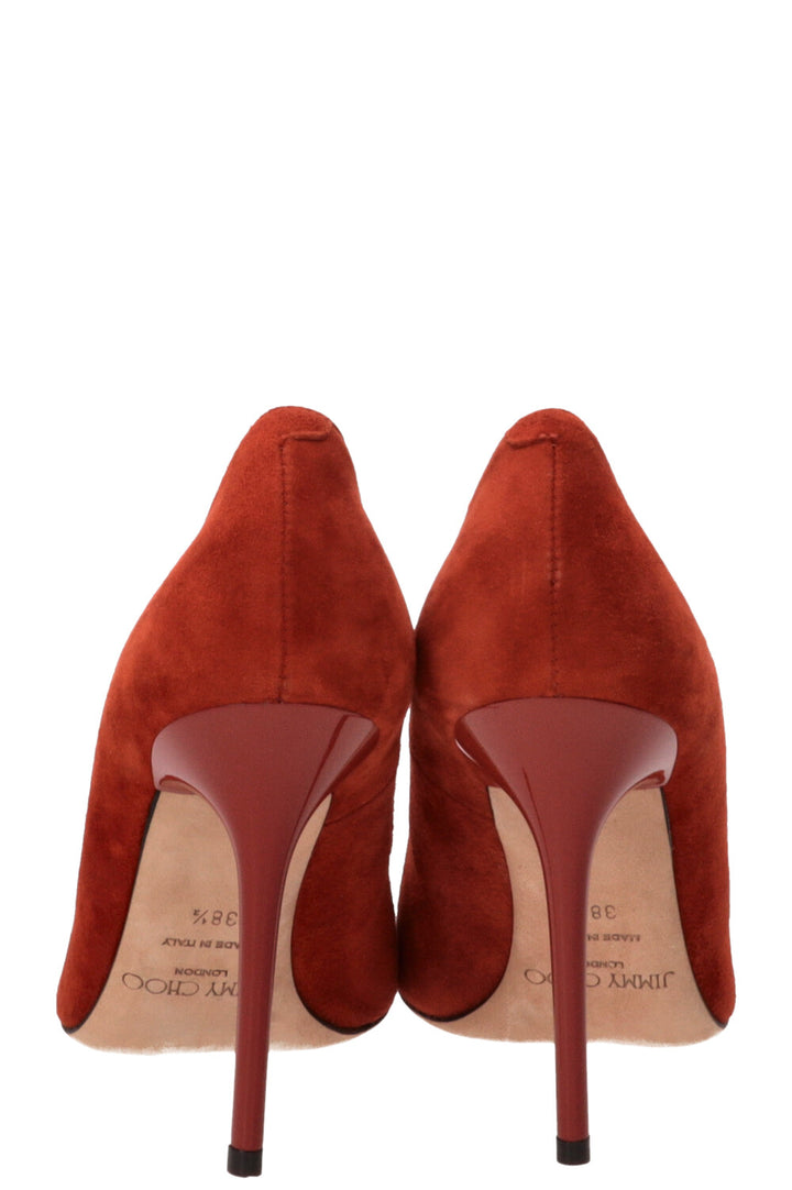 JIMMY CHOO Agnes Heels Suede Orange