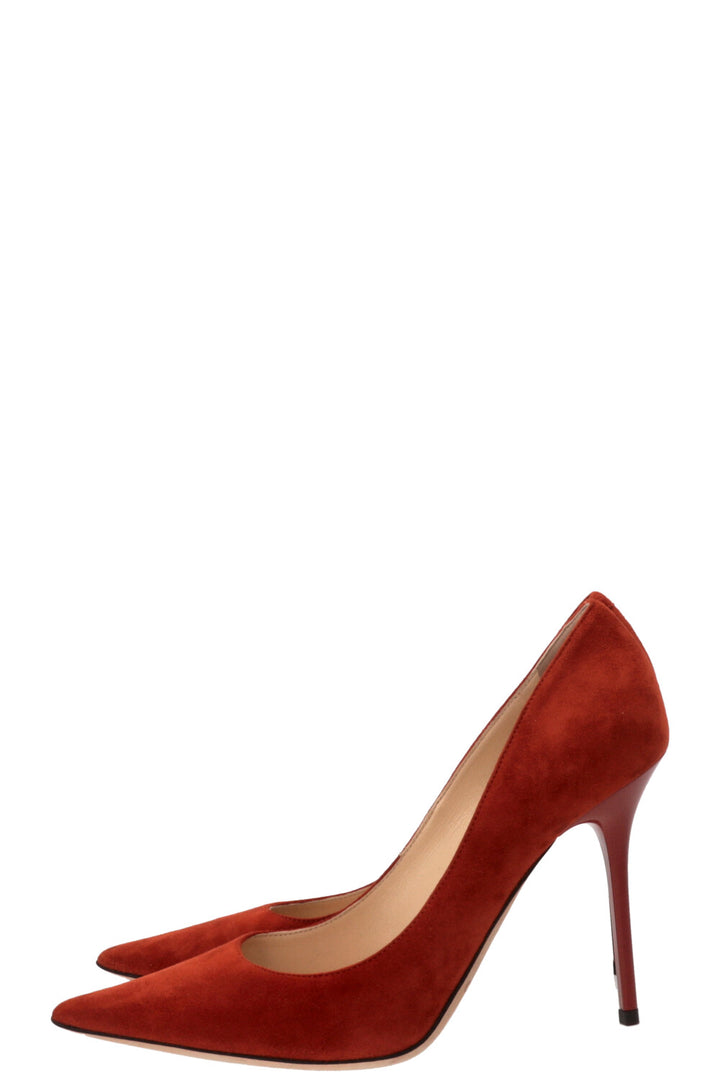 JIMMY CHOO Agnes Heels Suede Orange
