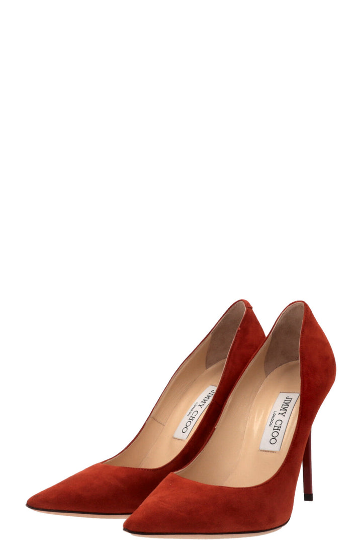 JIMMY CHOO Agnes Heels Suede Orange