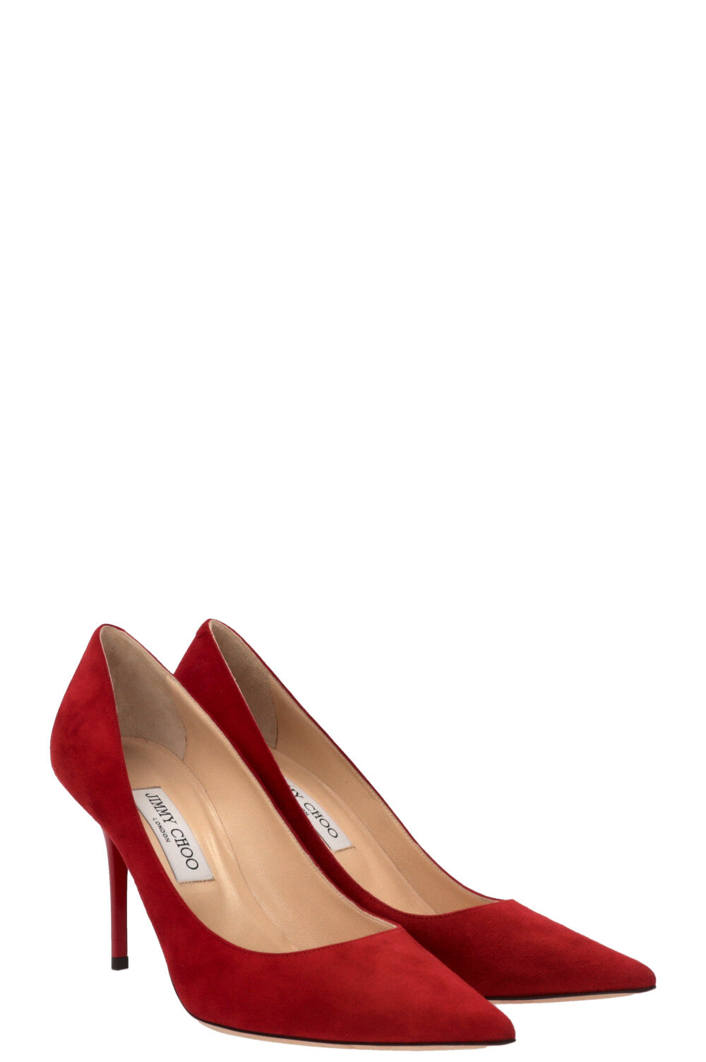 JIMMY CHOO Agnes Escarpins Daim Rouge