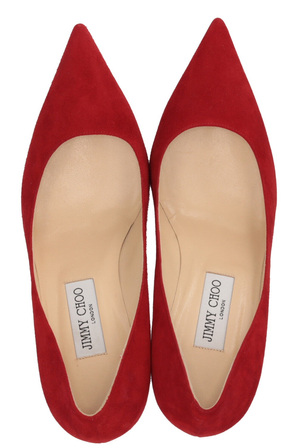 JIMMY CHOO Agnes Escarpins Daim Rouge