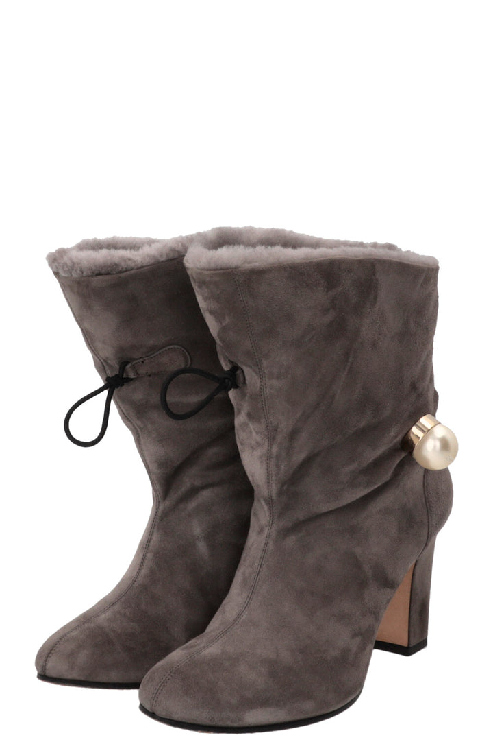 JIMMY CHOO Bethanie 85 Boots Suede Grey