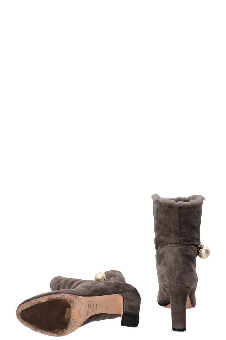 JIMMY CHOO Bethanie 85 Boots Suede Grey