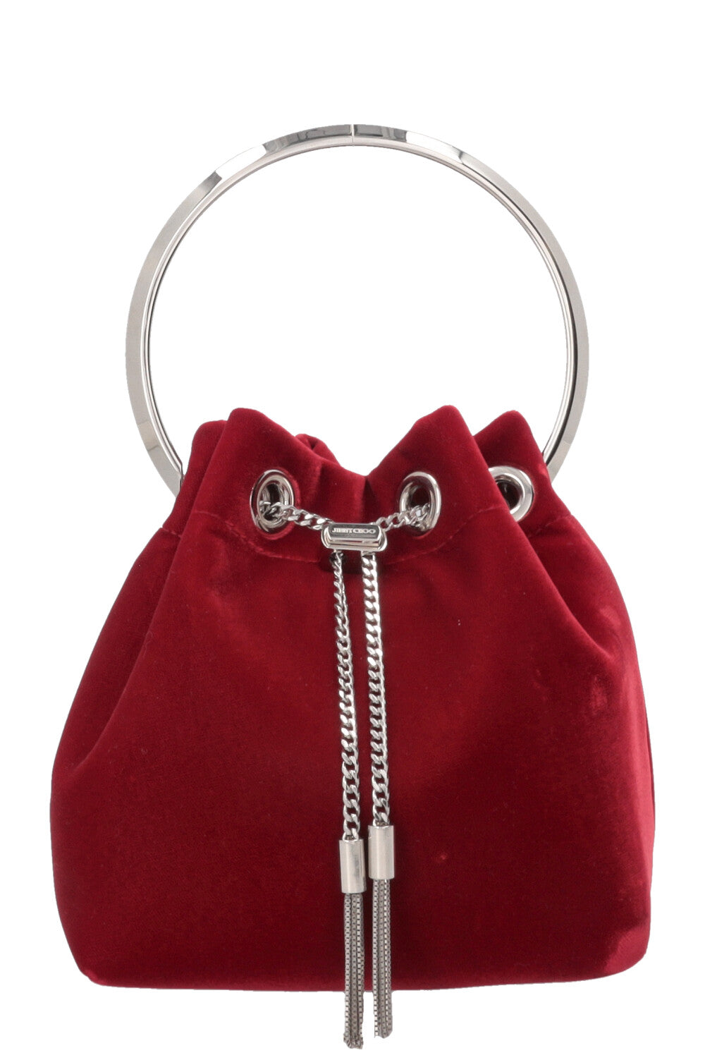 Sac Bon Bon JIMMY CHOO en velours rouge