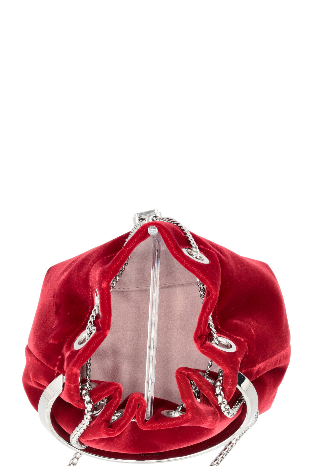 Sac Bon Bon JIMMY CHOO en velours rouge