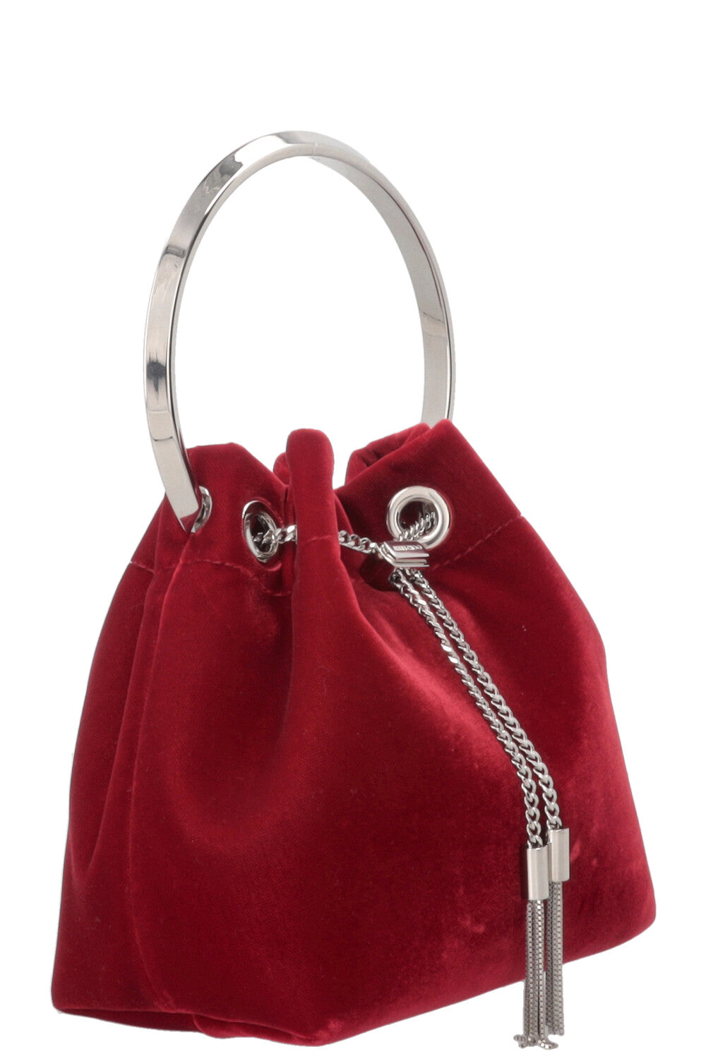 Sac Bon Bon JIMMY CHOO en velours rouge
