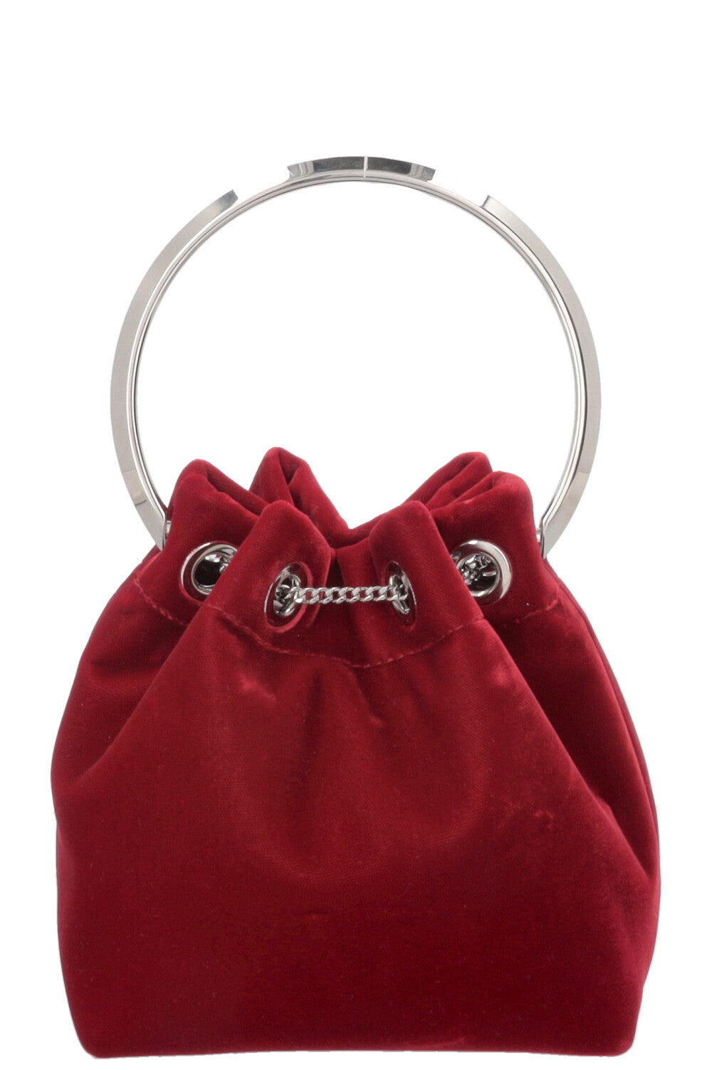 Sac Bon Bon JIMMY CHOO en velours rouge