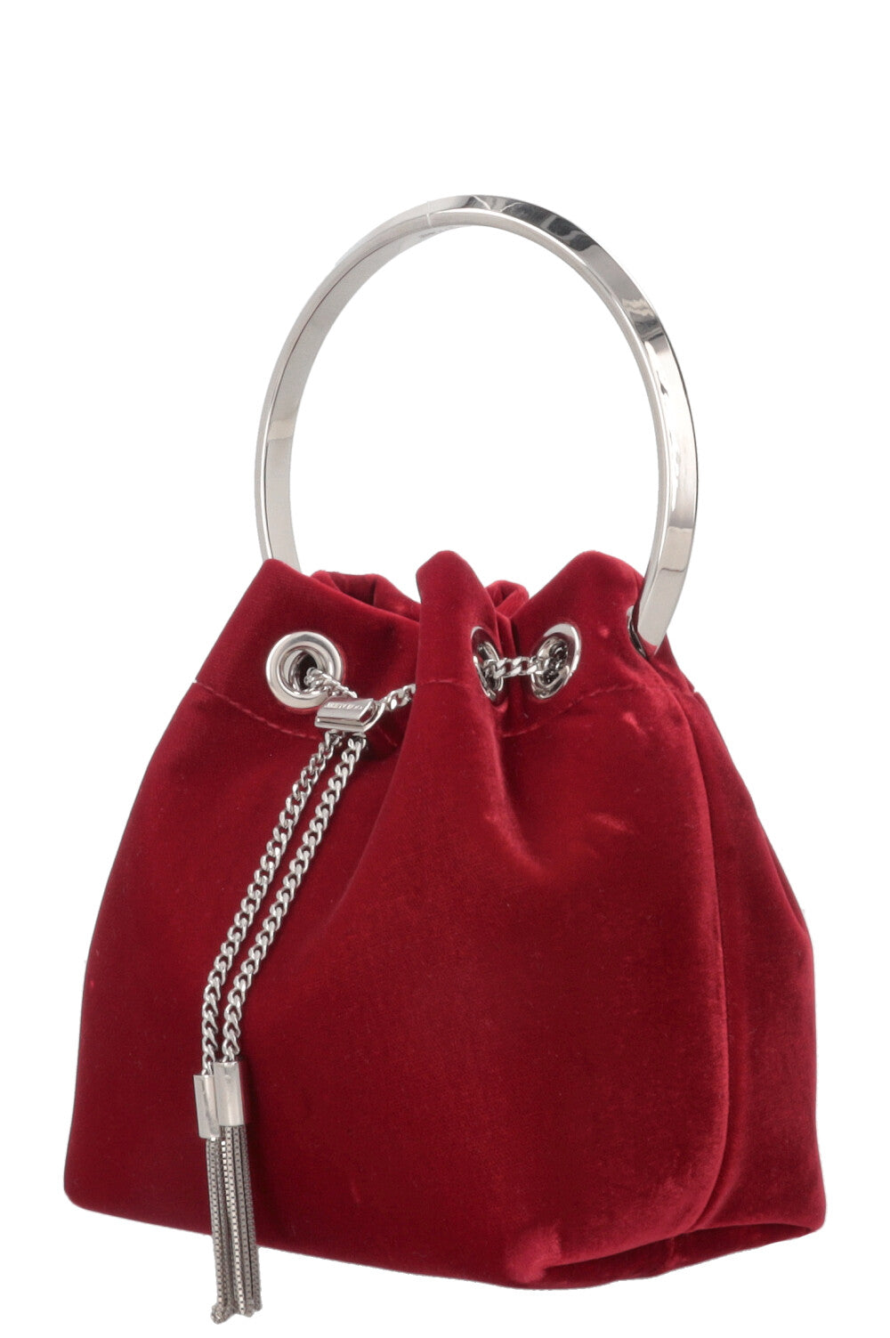 Sac Bon Bon JIMMY CHOO en velours rouge