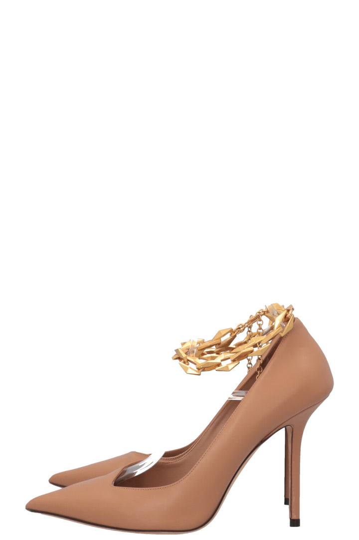 JIMMY CHOO Diamond Talura Pump Leather Beige
