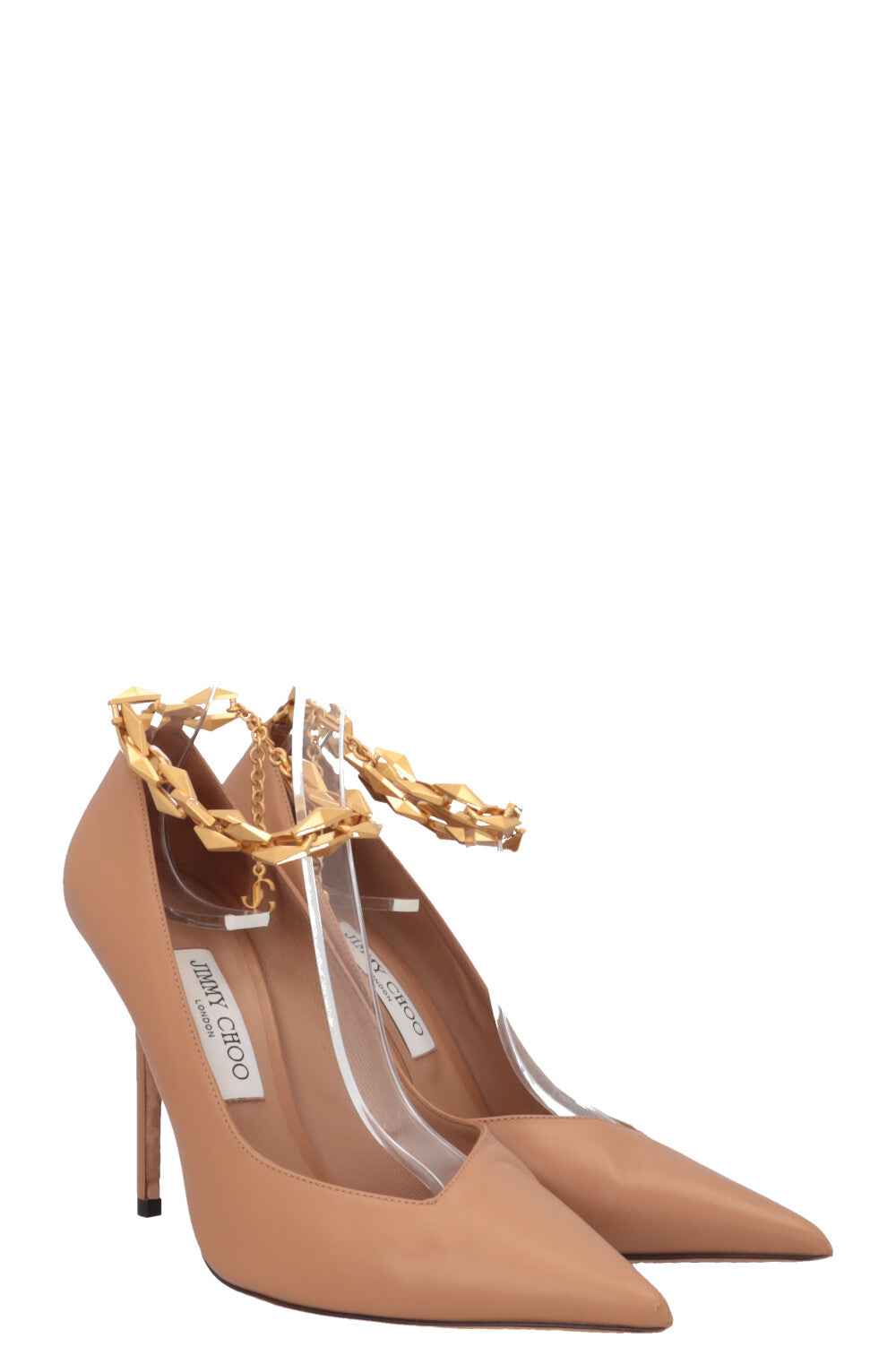 JIMMY CHOO Diamond Talura Pump Leather Beige