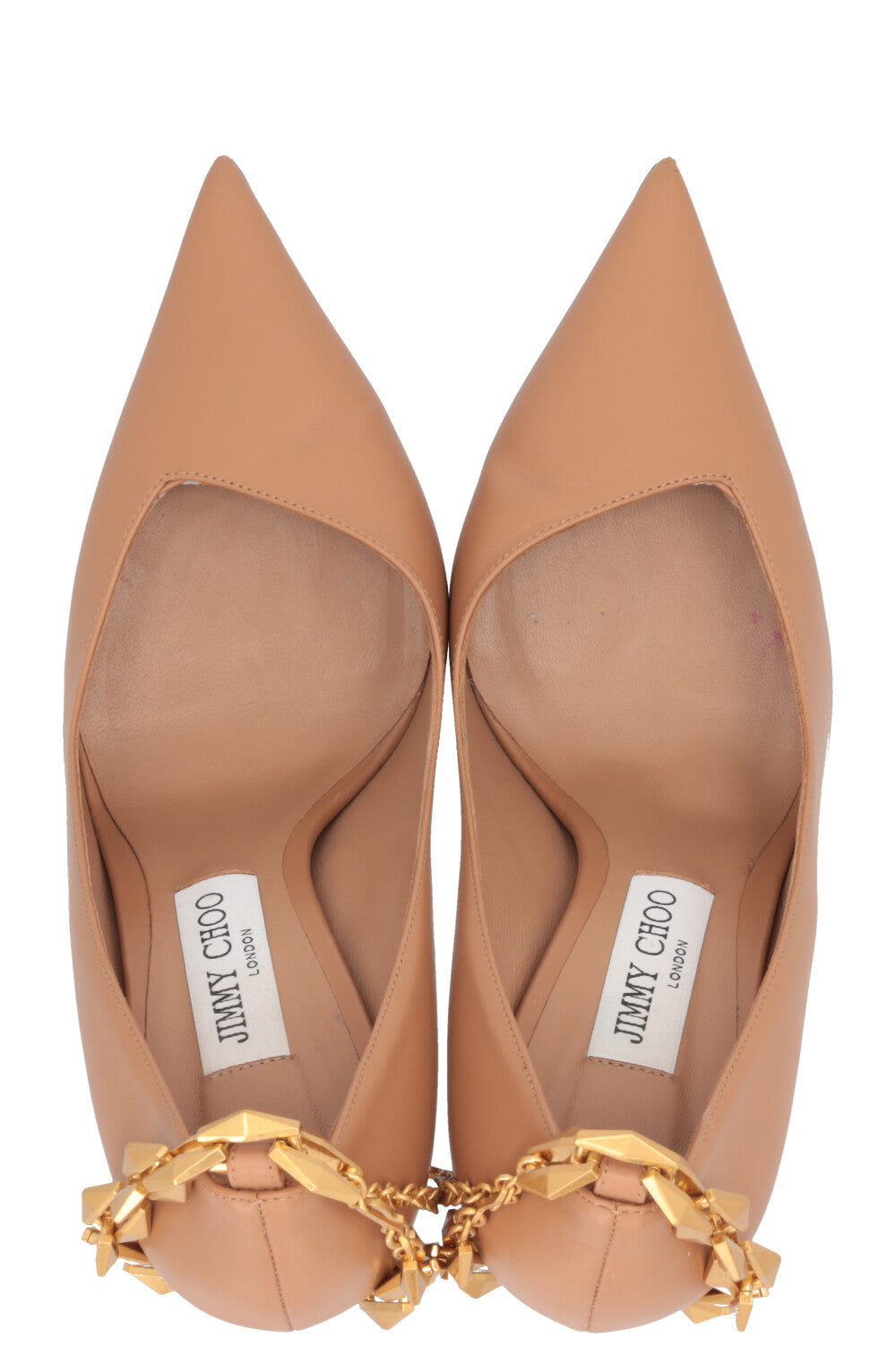 JIMMY CHOO Diamond Talura Pump Leather Beige