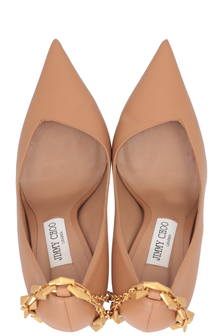 JIMMY CHOO Diamond Talura Pump Leather Beige