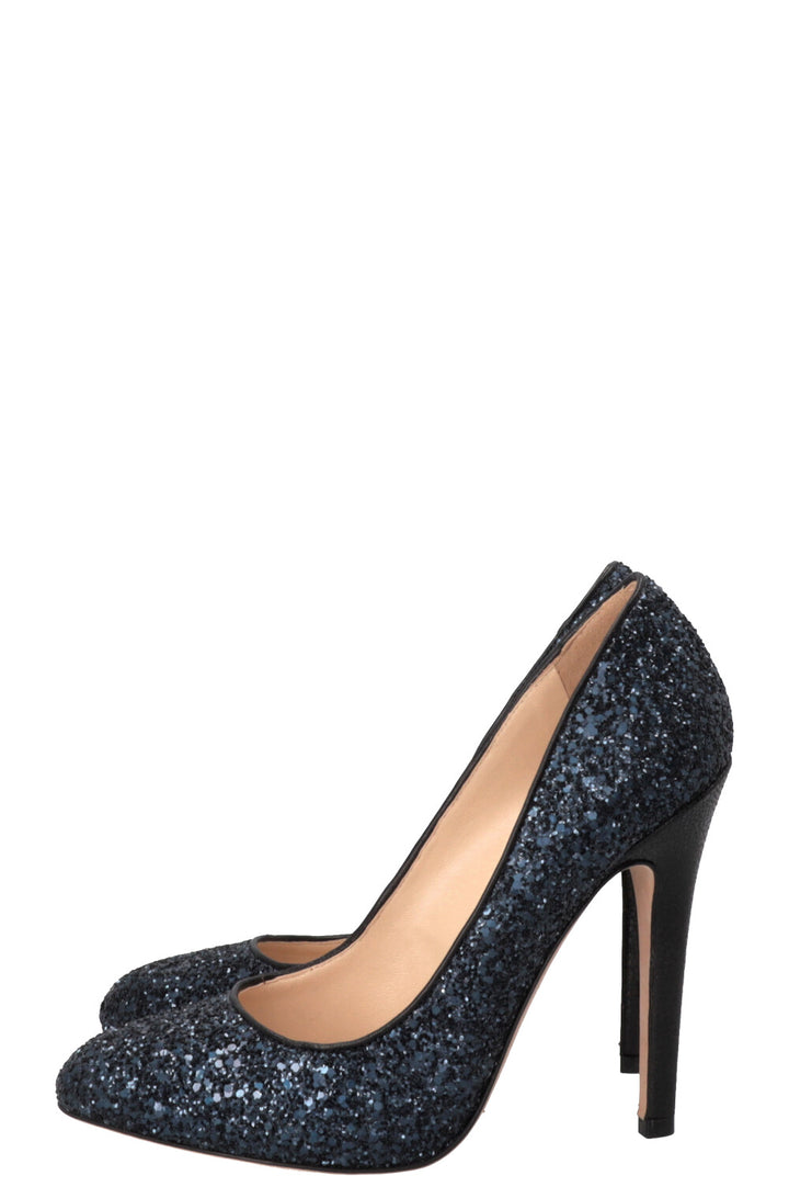 JIMMY CHOO Glitter Pumps Blue