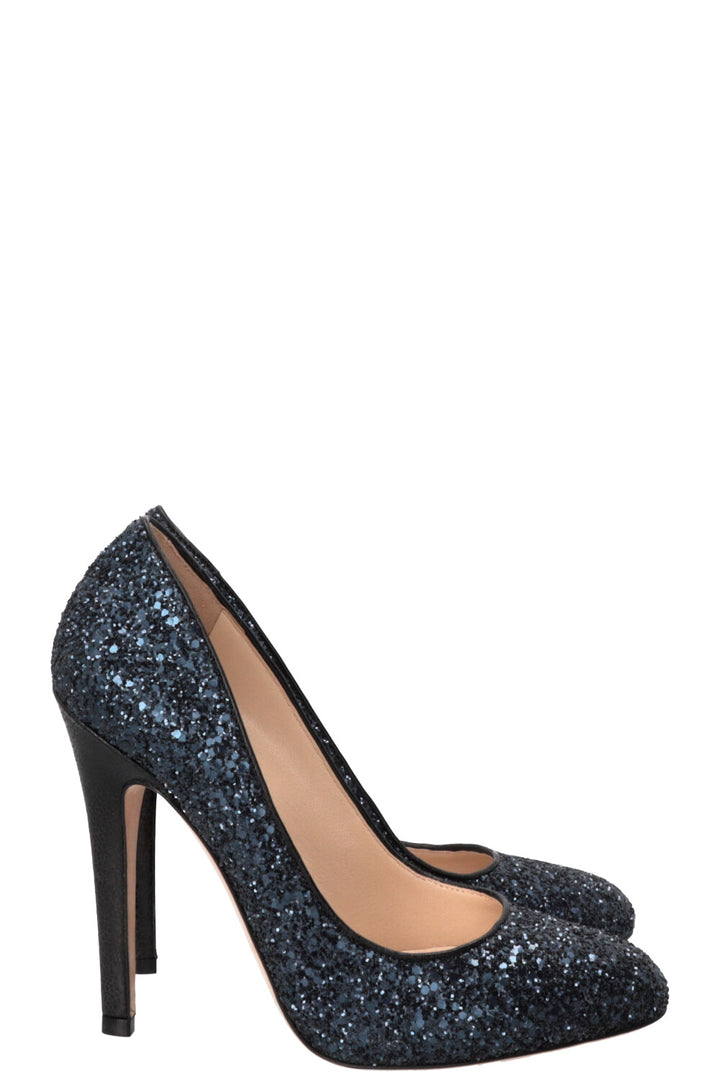 JIMMY CHOO Glitter Pumps Blue