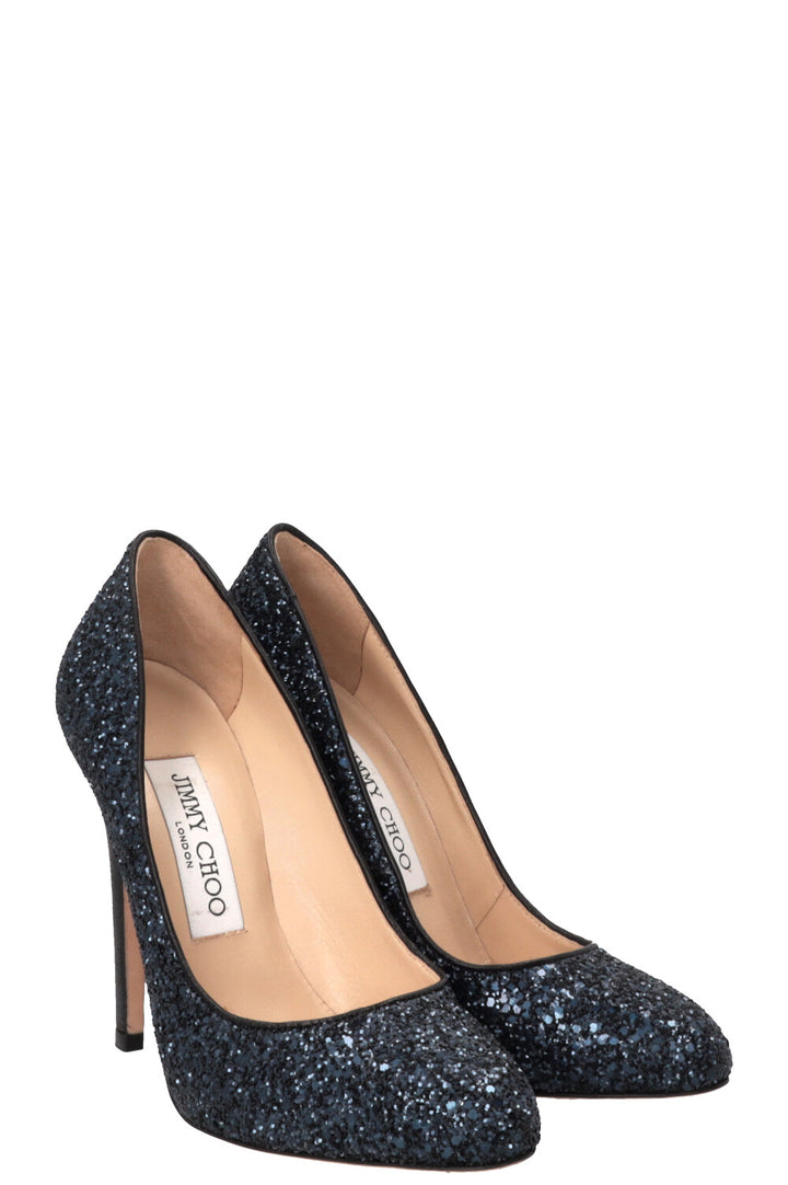 JIMMY CHOO Glitter Pumps Blue
