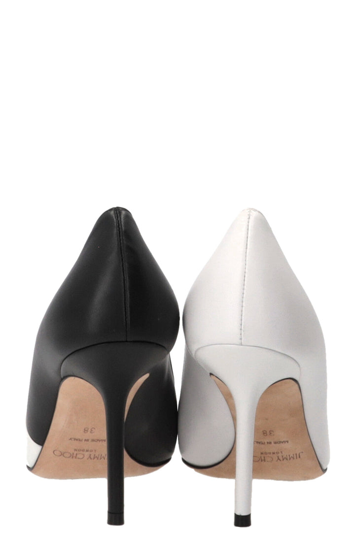 JIMMY CHOO Escarpins Love 100 Noir Blanc