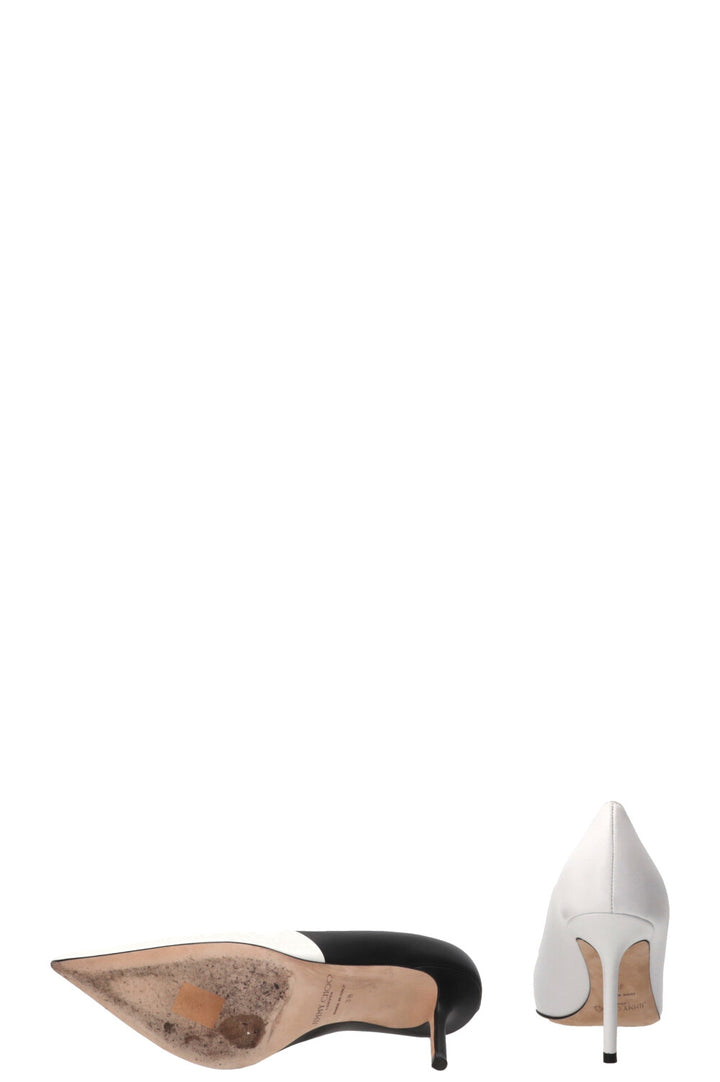 JIMMY CHOO Escarpins Love 100 Noir Blanc