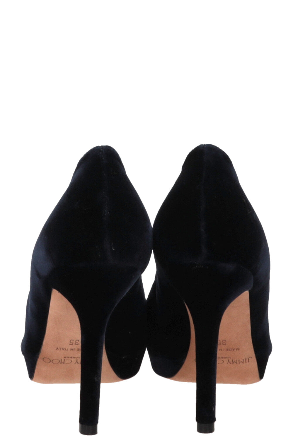 JIMMY CHOO Luna Peep-toe Pumps Velvet Blue