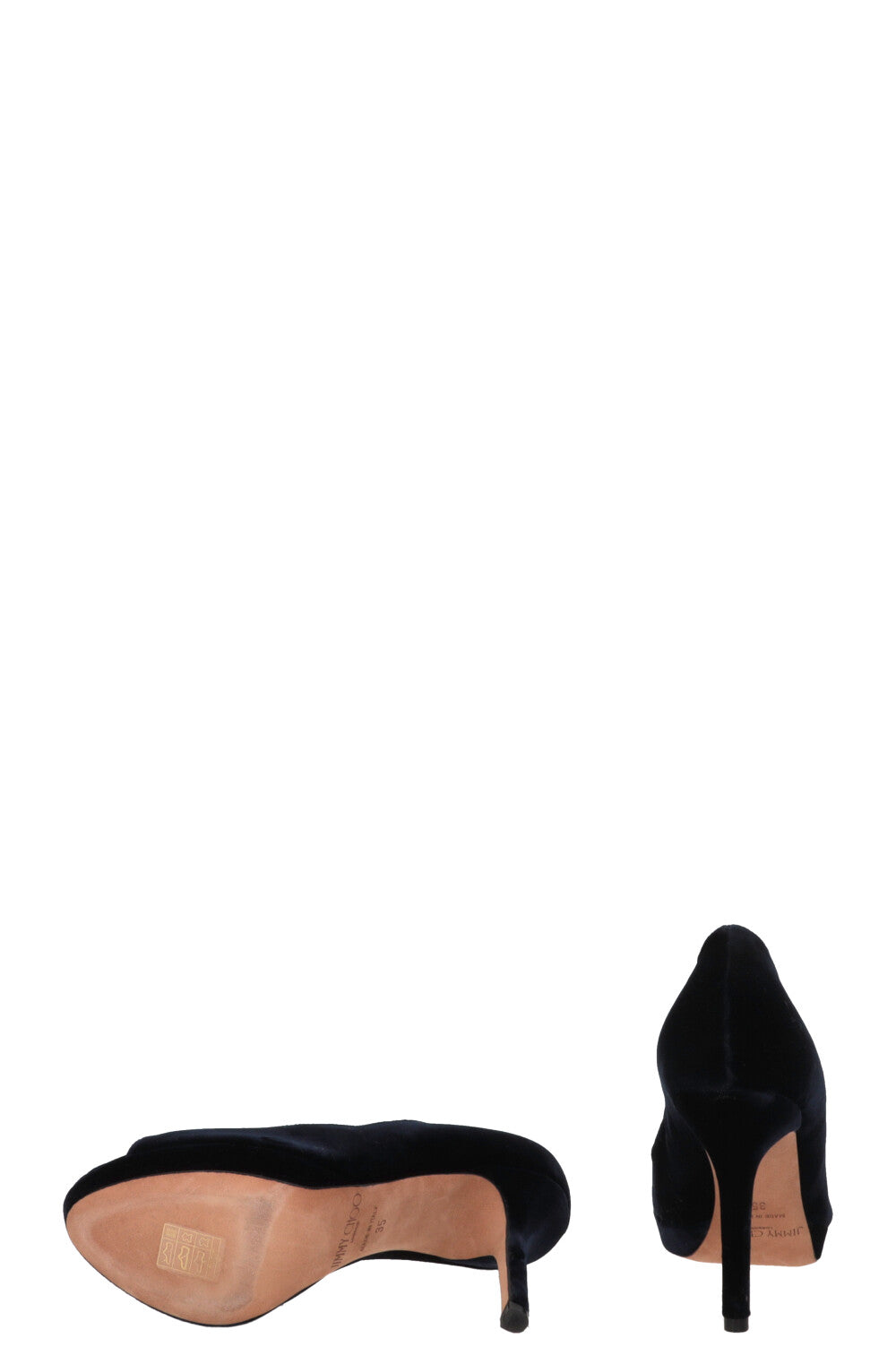 JIMMY CHOO Luna Peep-toe Pumps Velvet Blue